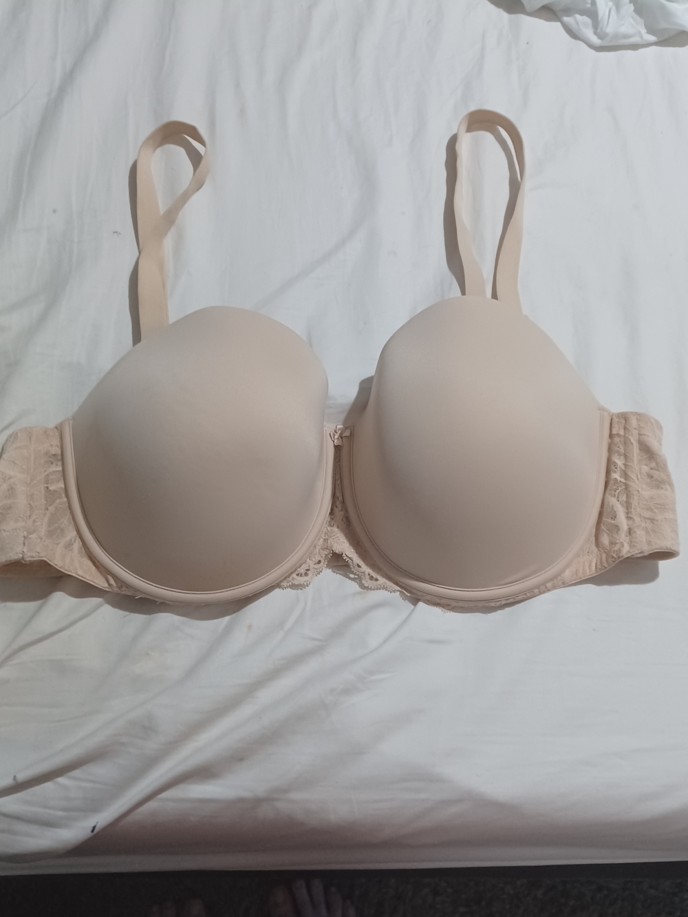 Auden Seamless Nude T-Shirt Bra with Lace Band